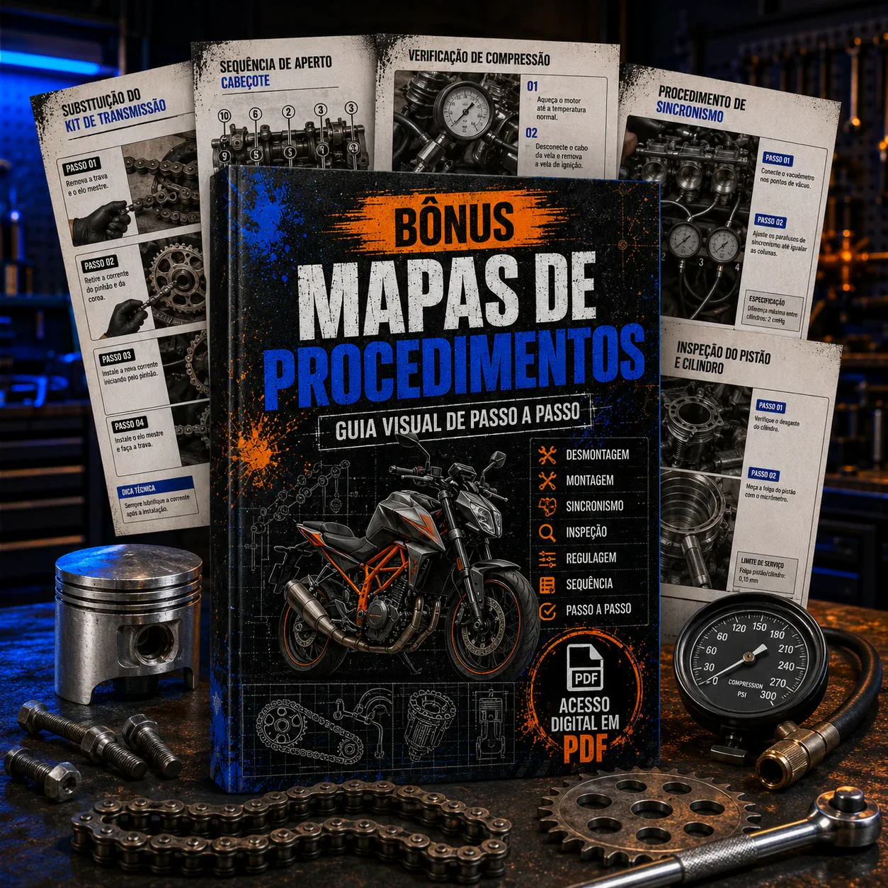 Bônus Mapas de Procedimentos: guia visual de manutenção passo a passo